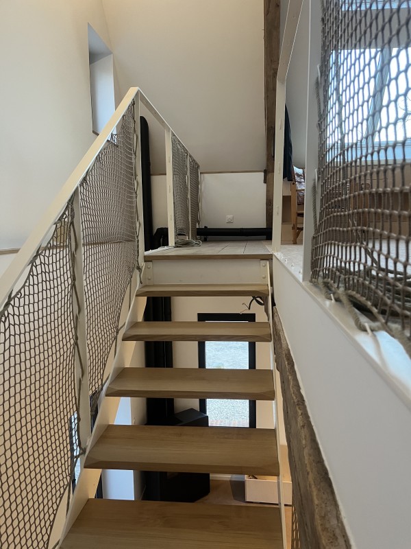 Escalier en métal et bois sur mesure à Dieppe en Seine-Maritime
