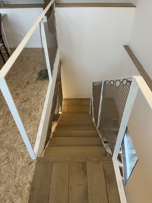 Escalier en métal et bois sur mesure à Dieppe en Seine-Maritime